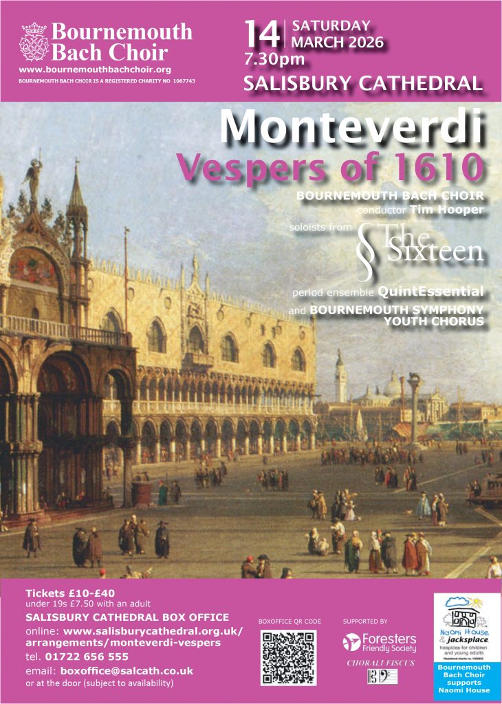 poster of Salisbury Cathedral with the concert details